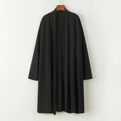 Men's Mandarin-collar Mid-length Trench Coat
