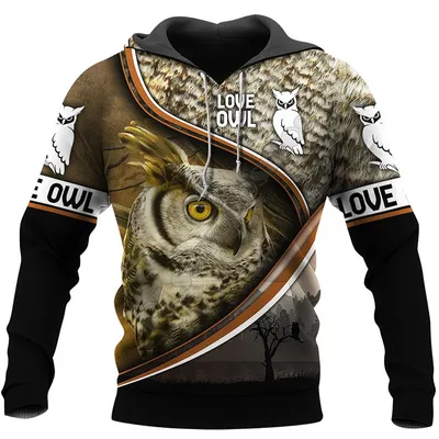 3D Digital Print Hooded Sweatshirt Jacket
