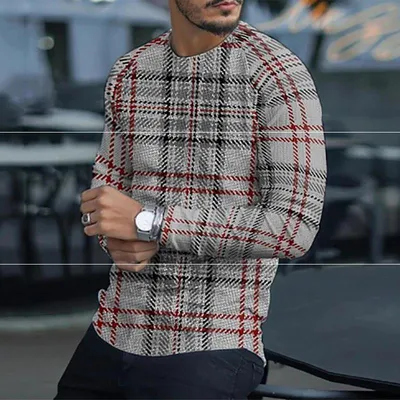  New Spring Male Plus Size Stripes