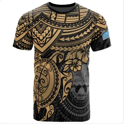 3D Digital Printed Round Neck Short Sleeve T-shirt