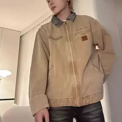 American Retro Washed Do The Old Cowboy Kaha Style Cargo Jacket Coat