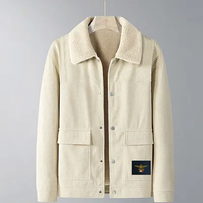 Autumn And Winter Lamb Fleece Warm High-quality Corduroy Jacket