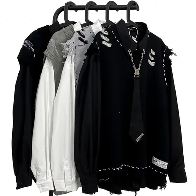 American-style High-street Distressed Frayed-edge Vest