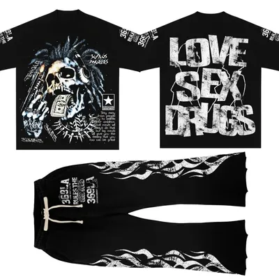 Big Minds Short-Sleeve T-Shirt & Flare Sweatpants Full Set