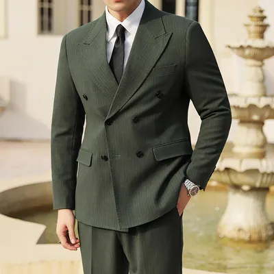 Autumn And Winter Double Breasted Thick Suit Suit