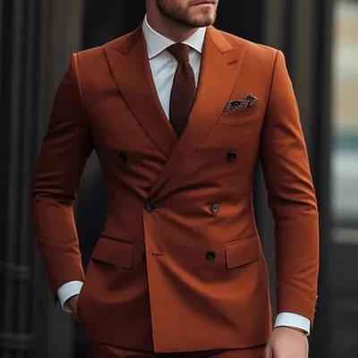 Business British-style Sophisticated Formal Mens Two-piece Suits