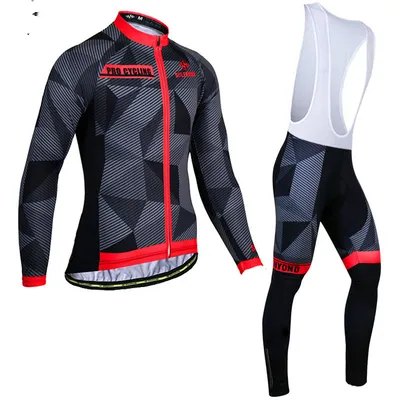 Autumn Cycling Wear Long-sleeved Suspender Suit Men's