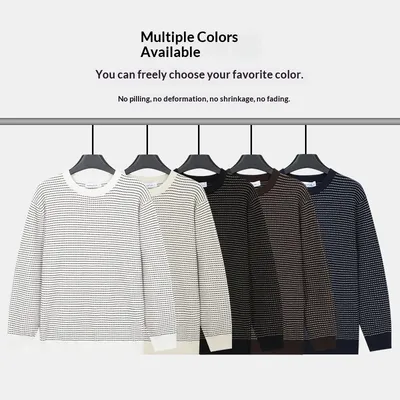 Mens Casual Round-neck Knit Sweater