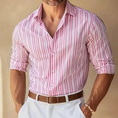 3D-printed Casual Slim-fit Shirt For Men