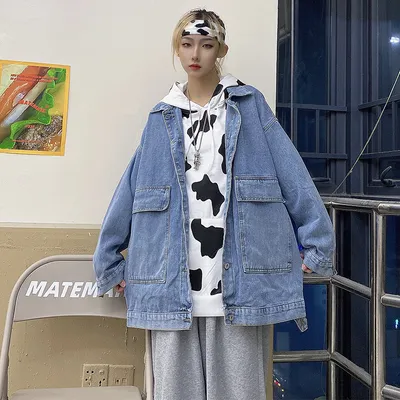 All Match Harajuku Style Long Sleeved Tooling Jacket