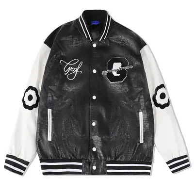 American Casual Cotton Thick Pu Leather Jacket