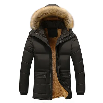 Autumn and winter youth casual long-sleeved men's winter clothing plus velvet cotton jacket Korean version of the jacket cotton clothes