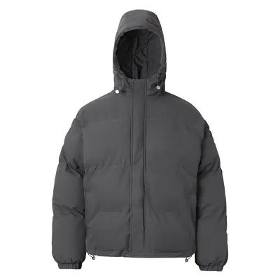 American-style Solid-color Hooded Cotton Jacket