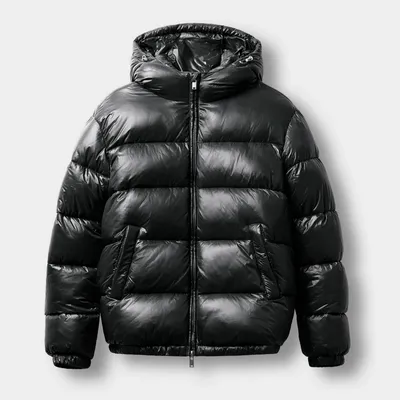 Mens Winter Cotton-padded Coat With Hood