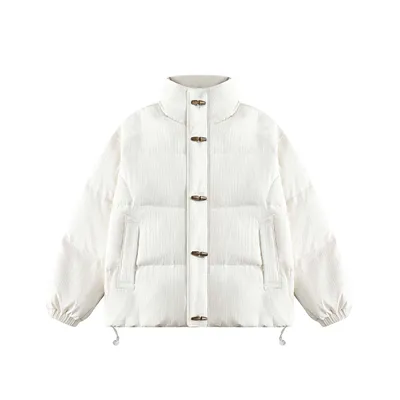 Basic Horn Button Of Trend Down Jacket