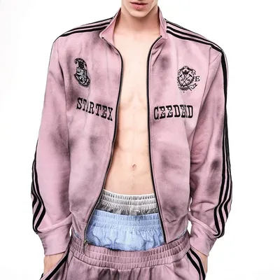 Autumn And Winter American Spray Dirty Distressed Stand Collar Jacket