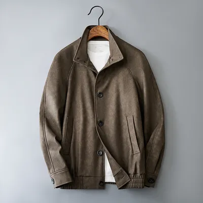 Casual Korean Retro Two-tone Men's Coat