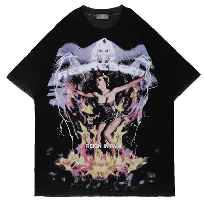  New Fashion Brand Hip Hop Personalized Short Sleeve