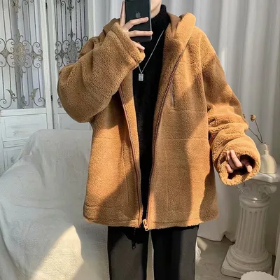 Autumn and Winter Boys Youth Lamb Wool Coat