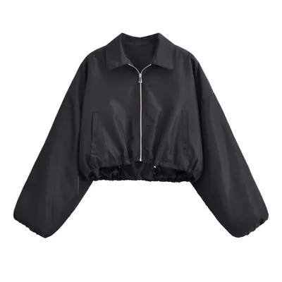 New Autumn Versatile Minimalist Short Jacket With A Turn-down Collar And Skirt