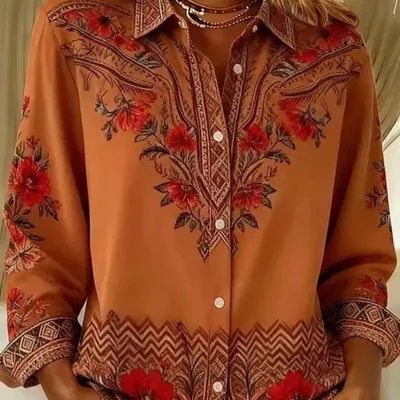 Willowbrook Plaid Long Sleeve Work Blouse