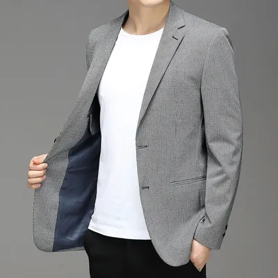  Spring New Suit Men"S Korean Plaid Non Iron Casual Small Suit Coat Fashion Men"S Wholesale