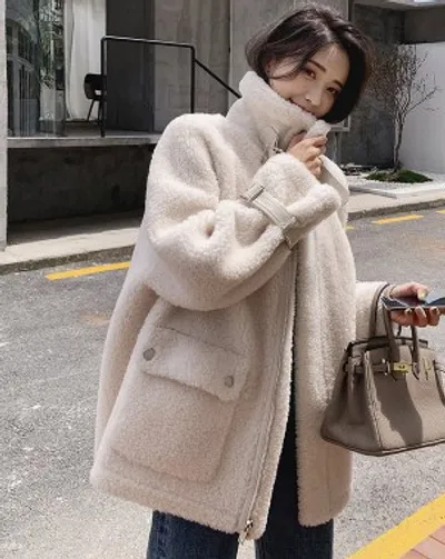 Autumn And Winter Loose Mid-length Fur And Plush Thickening