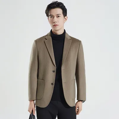 Simple Business-Casual Double-Faced Wool Coat