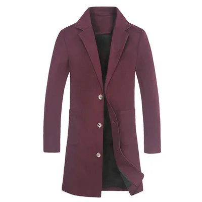 Casual Fashion Solid Color Mid-length Single-breasted Jacket
