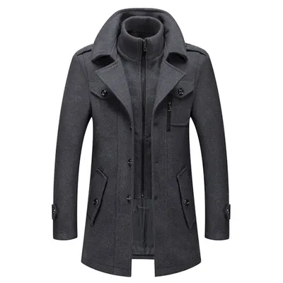 Cold-resistant Plus Cotton Woolen Men's Jacket