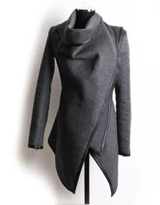 Autumn And Winter Slim Temperament Woolen Coat Windbreaker Jacket