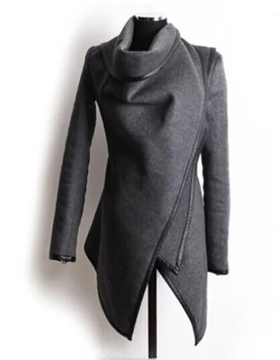 Autumn And Winter Slim Temperament Woolen Coat Windbreaker Jacket