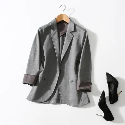 All-match Three-dimensional Cut One-button Small Suit Jacket Women