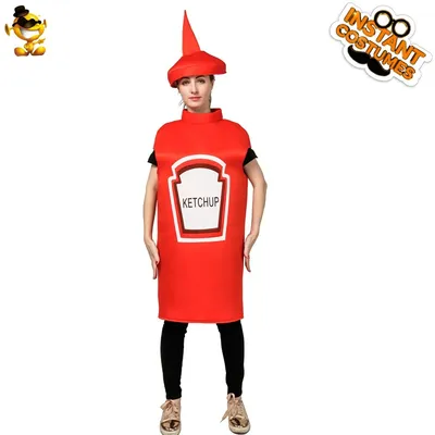Adult Men And Women Couple Mustard Tomato Sauce Costume Role