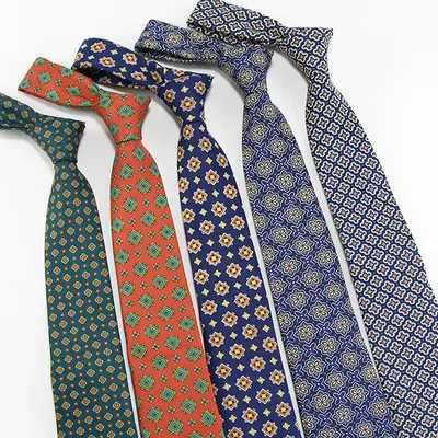 Korean-style Retro Hong Kong style Floral Casual Tie