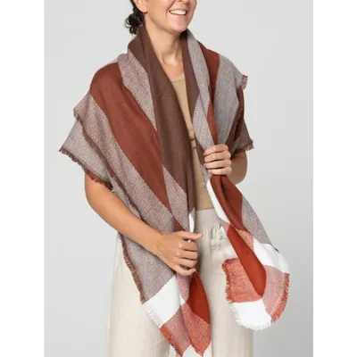 59 X 59in Deep Pinkwhite  Large Grid Womens Fall Winter Scarf Plaid Tassel Soft Warm Blanket Scarves Womens Shawl Wraps