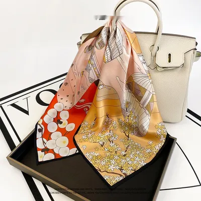 70CM Silk Handkerchief  Luxurious