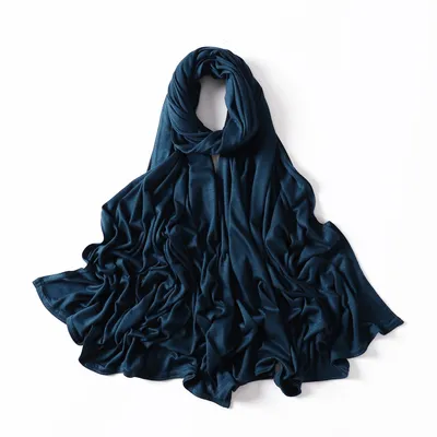 35 Colors Malaysia Pure Color Modal Curling Mercerized Cotton Scarf
