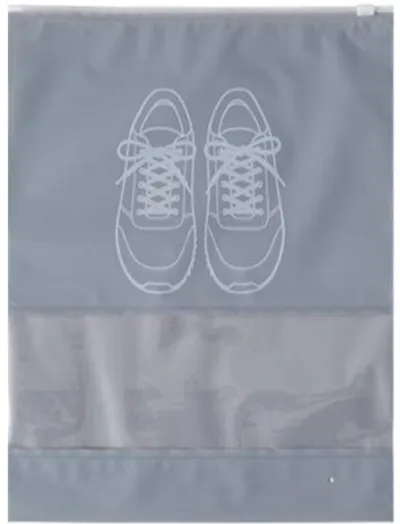 Clothing zipper bag-gray-PE-27*36cm-16 silk-1 piece