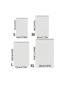 Transparent self-adhesive bag-double layer 5 wire-L size-100 pieces/bag