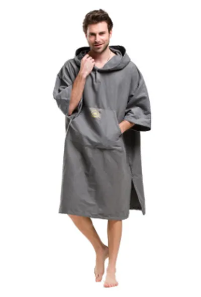 Quick-drying Travel Bath Towel Swim Cape  Towel Beach Towel Dressing Robe Cloak Beach Hoodie