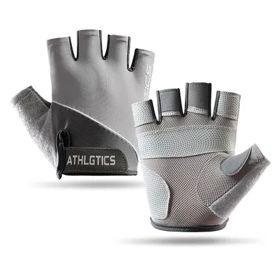 Cycling Half-Finger Outdoor Fitness Sun Protection Fishing Ice Silk Thin Gloves
