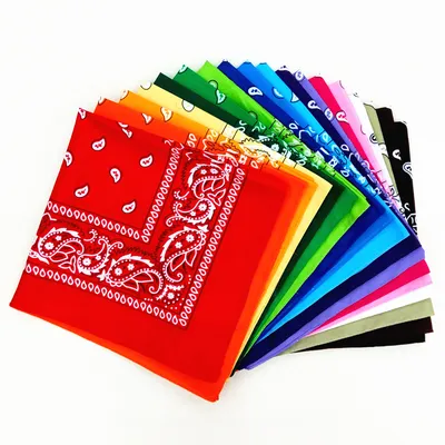 55 cm Polyester Turban Cashew Square Scarf