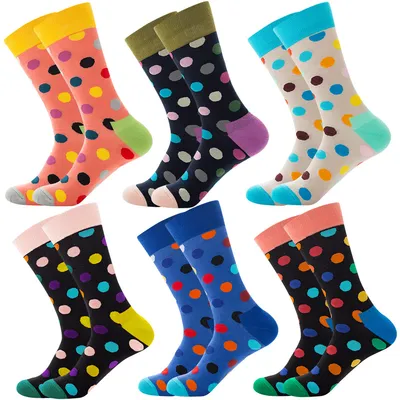 Animal Fruit Geometric Printing Six-color Combination Men's Socks