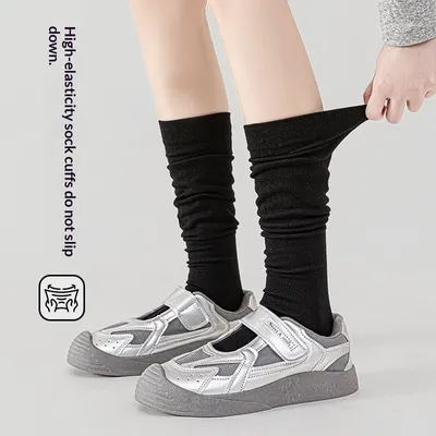 Solid-color Breathable Bamboo Fiber Compression Socks