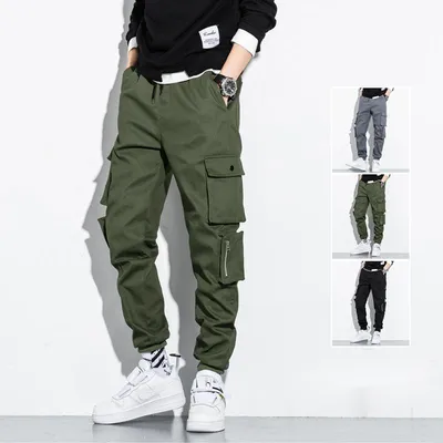 Autumn And Winter M-8 Xl Overalls Men's Loose-Fitting Pants
