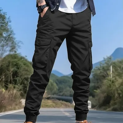 Retro Workwear Casual Pants For Men