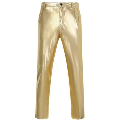 New Glossy Leather Casual Pants