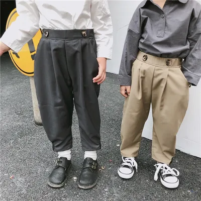 Children's straight trousers and carrot pants