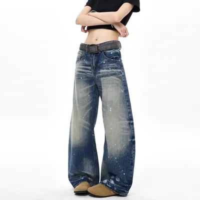 Retro Ink-Dye Denim Jeans For Men